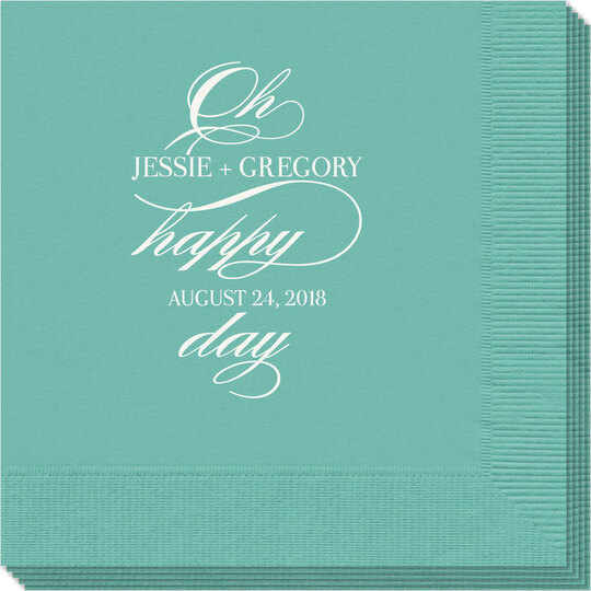 Romantic Oh Happy Day Napkins